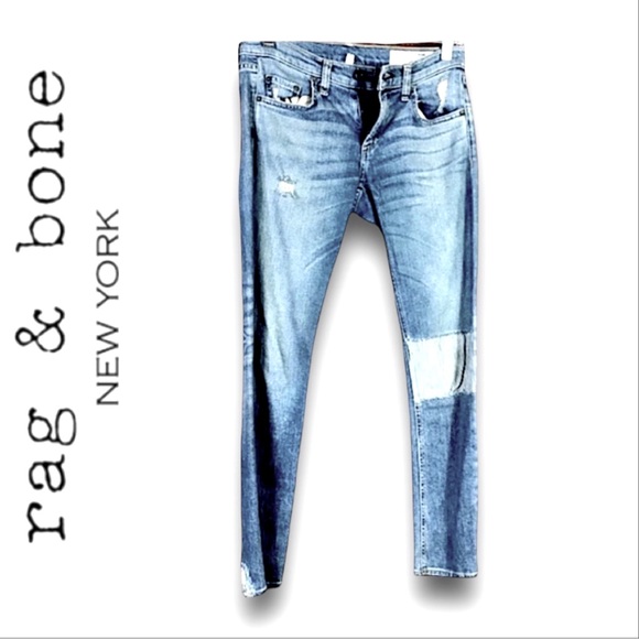 RAG & BONE TOMBOY DISTRESSED JEANS NEW WITHOUT TAGS W24 - Picture 1 of 7